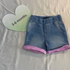 Guess - soft pull on baby shorts. Size 3-6 months